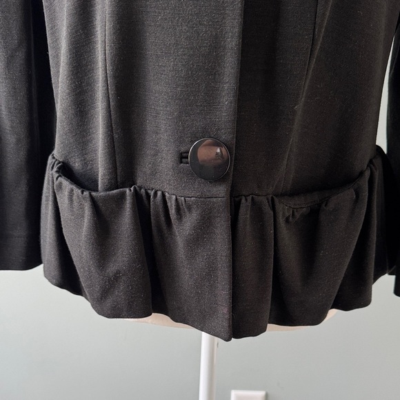 Armani Collezioni Black Peplum Blazer size 12 - Picture 4 of 9